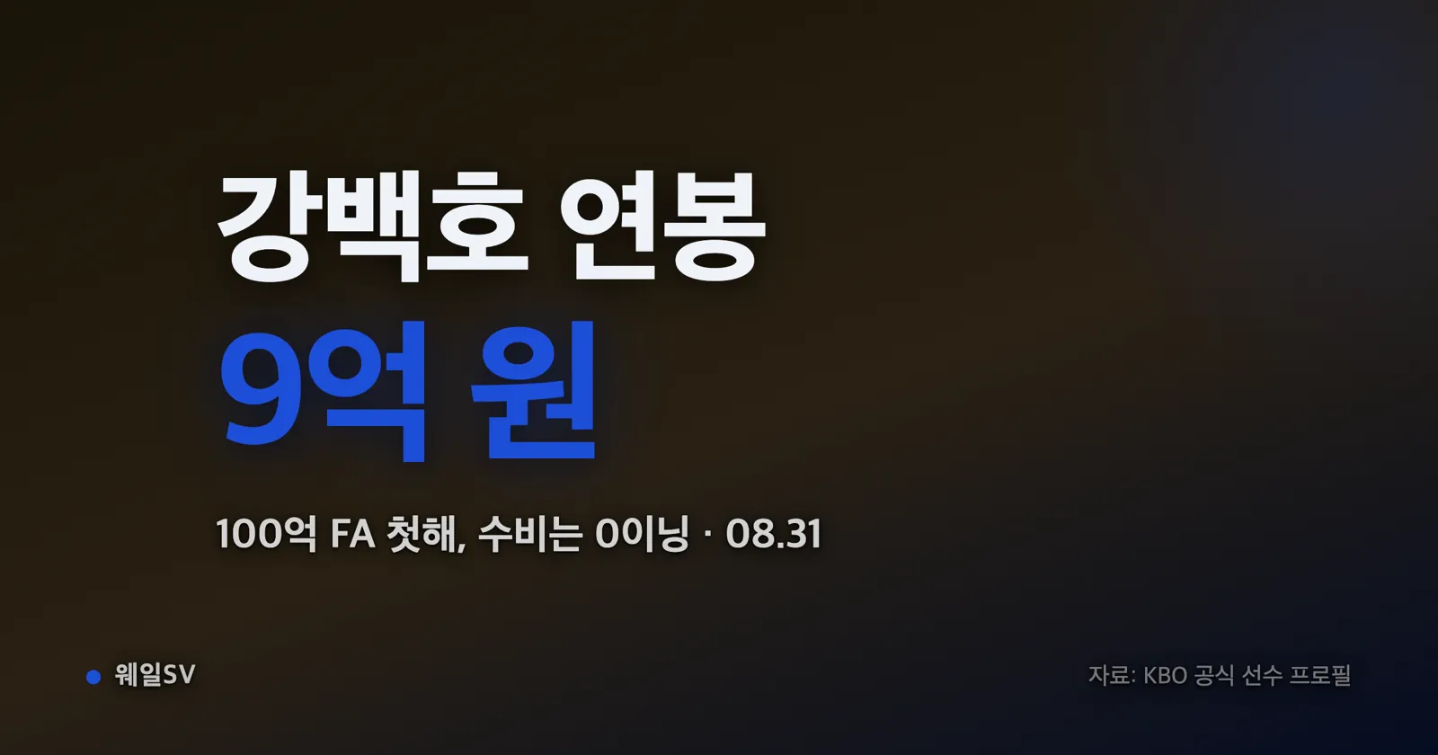 야간 조명 아래 야구장 더그아웃 난간에 글러브 없이 배트만 쥐고 서 있는 좌타 거포와 텅 빈 1루 수비 자리